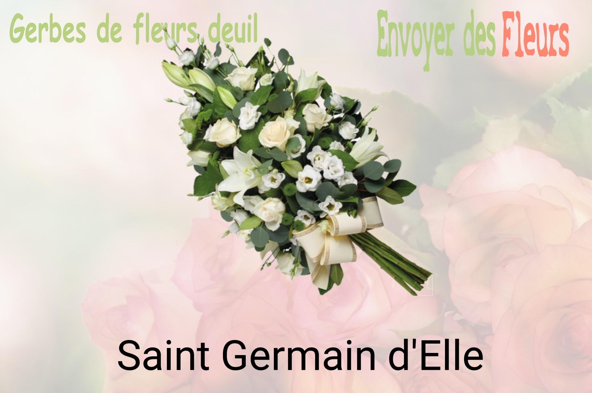 Gerbe de fleurs de deuil livrée à Saint-Germain-d'Elle